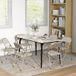 Set 6 Chaises Pliantes Modernes En Acier Et Tissu Polyester, 45x46x78 Cm, Beige
