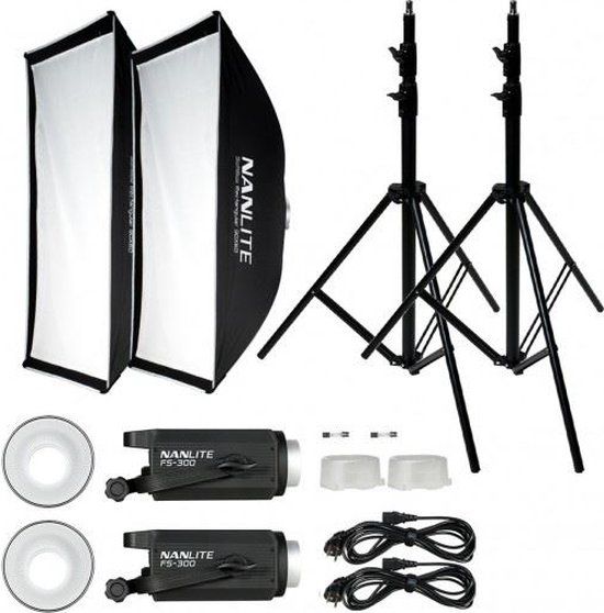 Nanlite FS 300 Dual Kit - LED Studiolamp - 41040 lm - Zwart