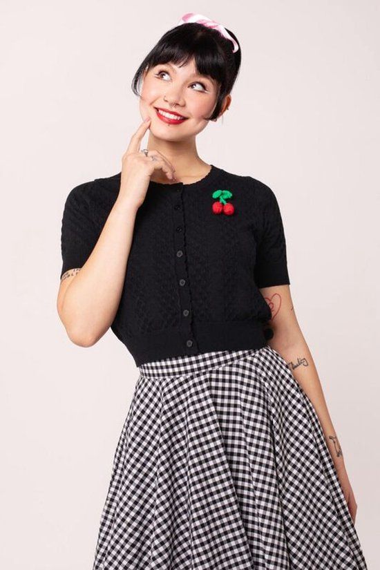 Hell Bunny CLAUDIE CARDIGAN Cardigan Zwart