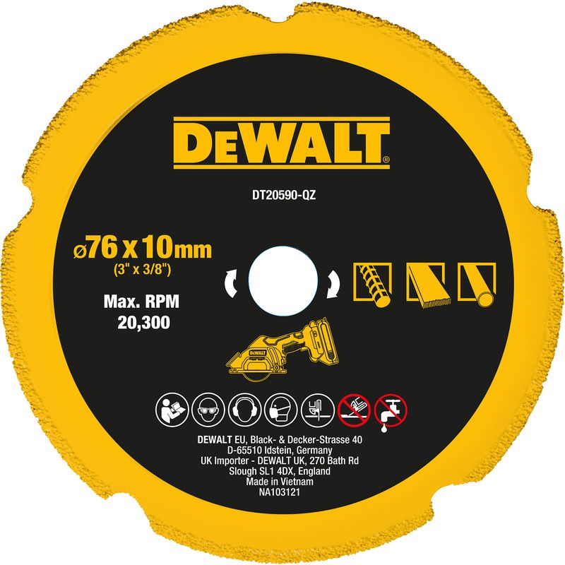 DeWALT Diamantblad multimateriaal Ø76x20mm