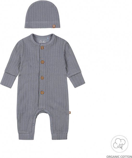 Dirkje Boxpak met mutsjes - Bio Katoen - Faded Blue - Maat 56