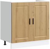 vidaXL Spoelbakonderkast Porto 80x46x81,5 cm Hout Artisanaal Eiken