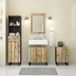 Maison Exclusive - Ensemble de meubles de salle de bain 4 pièces en bois ancien massif