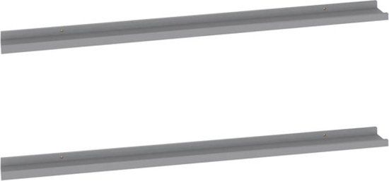 vidaXL Wandschappen 2 stuks grijs 115x9x3 cm