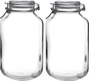 Bormioli Rocco Weckpot/inmaakpot - Set van 2x stuks - 4L - glas - met beugelsluiting - luchtdicht - voorraadpot