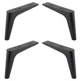 cyclingcolors 4 x meubelpoten, hoogte 150 mm, metaal, universeel, voor bank, kast, keuken, badkamer, mat zwart