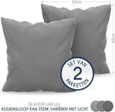 Dreamzie Kussensloop 65x65 cm Antracietgrijs Hypoallergeen en Zacht OEKO TEX Gecertificeerd 2 stuks