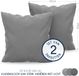 Dreamzie Kussensloop 65x65 cm Antracietgrijs Hypoallergeen en Zacht OEKO TEX Gecertificeerd 2 stuks