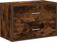 vidaXL Kast met 2 lades, 60x31x40 cm, Bewerkt hout, Gerookt eikenkleurig