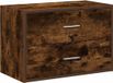 vidaXL Kast met 2 lades, 60x31x40 cm, Bewerkt hout, Gerookt eikenkleurig