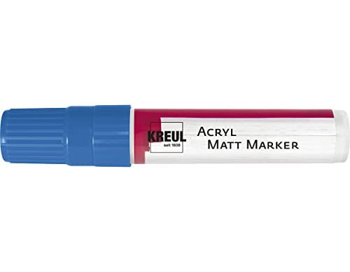 Kreul 46217 - Matte acrylmarker XXL, blauw, 15mm, permanent