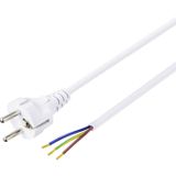 Sygonix SY-5043502 Câble d'alimentation blanc 1,50 m