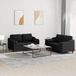 Maison Exclusive ensemble de canapé 2 pièces avec coussins, noir, tissu