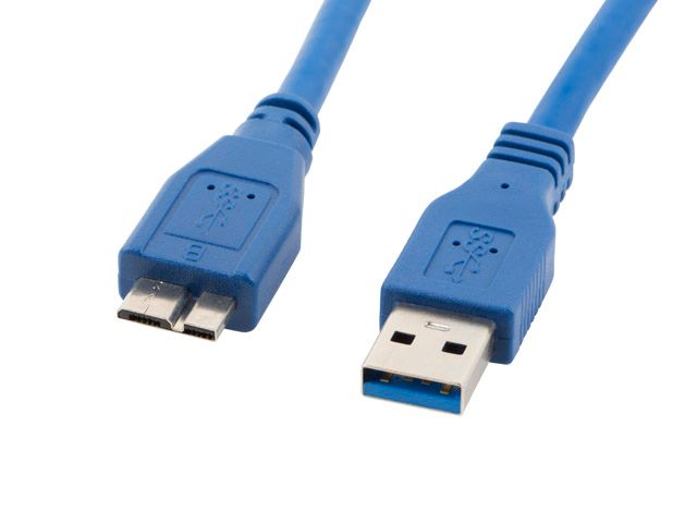 Lanberg CA-US3M-10CC-0005-B - USB-kabel - 0,5 m - blauw