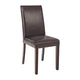Bolero GF955 eetkamerstoel, kunstleer, 940 mm hoog, donkerbruin (Pack van 2)