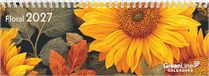 Floral 2027: Wochenkalender 30x11 cm im Querformat mit floralen Illustrationen & 2-sprachigem Kalendarium für Büro und Naturfreunde