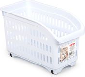 Plasticforte Opberg Trolley Container - Wit - Kunststof - L30 x B15 x H18 cm