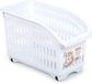 Plasticforte Opberg Trolley Container - Wit - Kunststof - L30 x B15 x H18 cm