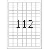 HERMA Premium - Papier - mat - permanent zelf-klevend - wit - 25.4 x 16.9 mm 2800 etiket(ten) (25 vel(len) x 112 gelamineerde etiketten
