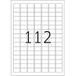 HERMA Premium - Papier - mat - permanent zelf-klevend - wit - 25.4 x 16.9 mm 2800 etiket(ten) (25 vel(len) x 112 gelamineerde etiketten