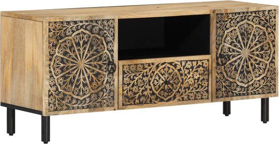 vidaXL Tv-meubel 105x33x46cm massief mangohout