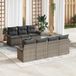 Maison Exclusive - Set de 8 coussins de banc de jardin, gris, en polyrotin