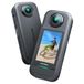 AKASO Action Cam 360° in 5,7 K, 72 MP foto, 1/2 inch 48 MP dubbele sensor, 360 ° Horizon Lock, 2,29 inch touchscreen, AI Tracking, onzichtbaar selfiestick-effect, supergladde stabilisatie