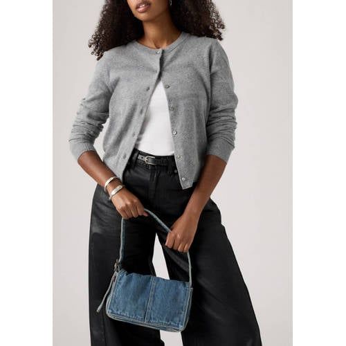 Levi's denim schoudertas Brennan blauw