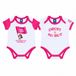OM Lot de 2 Bodies Bébé Fille 2026/27 Blanc Rose - 3M