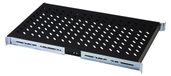 Étagère 19 pouces - Profondeur variable - 1U - 100 kg - Noir