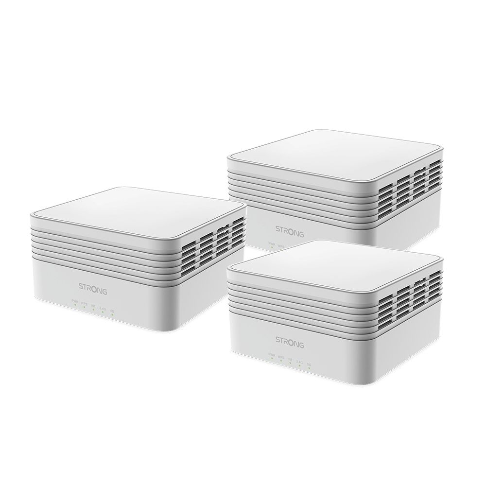 Strong MESHTRIAX3000 Mesh WiFi System - Dual-band, Wi-Fi 6, White (3-Pack)