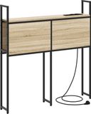 vidaXL - tête de lit - avec - station de recharge - Sonoma - chêne - bois - traité