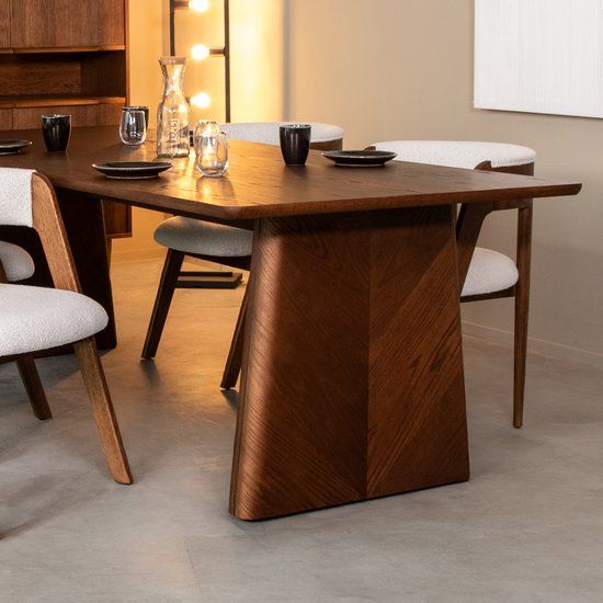 LABEL51 Eetkamertafel Jule - Bruin - Eiken - 210 cm