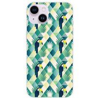 Apple iPhone 14 Toucan diamant siliconen hoesje