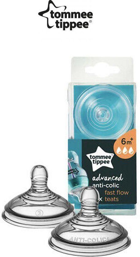Tommee Tippee Closer to Nature Advanced Comfort Teat Fast Flow - 2 stuks