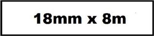 Quantore Labeltape TZe-241 18mmx8m Wit/Zwart | 32 stuks