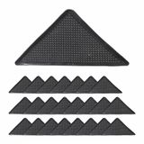 Relaxdays Antislip voor onder tapijt, set van 24, antislip-stickers, voor tegels, laminaat, houten vloeren, zwart