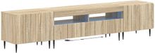 vidaXL 3-delige LED TV-kast ZWOLLE Sonoma Eiken Bewerkt hout