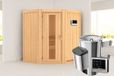 Karibu Tonja Sauna porte économe en énergie poêle biomasse 3,6 kW commande externe