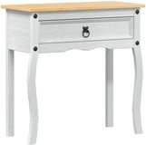 vidaXL Console tafel Wit 73 x 35 x 73 cm Massief grenenhout
