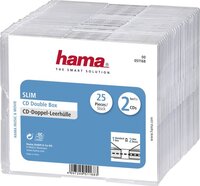 Hama CD Slim Dubbel Jewel Case - 25 stuks - Transparant