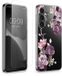 kwmobile telefoonhoesje geschikt voor Samsung Galaxy A55 5G hoes - Telefoonhoesje voor smartphone - Telefoon cover - Met glazen schermbeschermer - Bloesems en rozen design