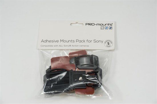Pro-Mounts Sony Action Cam Mounts Pack met 3 M Tape