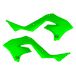 POLISPORT 8425800004 - Radiatorhoezen KAWASAKI Groente