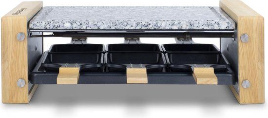 H. Koenig WOD6 Gourmetset - Steengrill - Raclette - 6 Pannetjes