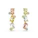 Swarovski Gema Dames Oorbellen Metaal Goudkleurig Transparant Kristal