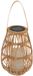 Atmosphera Solar tuin lantaarn - naturel - rotan kunststof - 16 x 23 cm - buiten - Led kaars licht