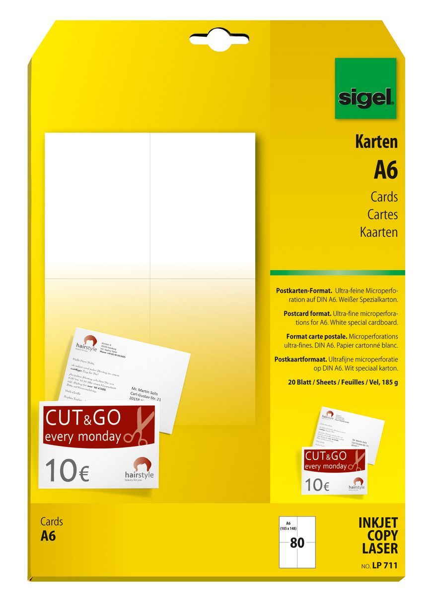 Sigel LP711 - Printeretiketten - wit