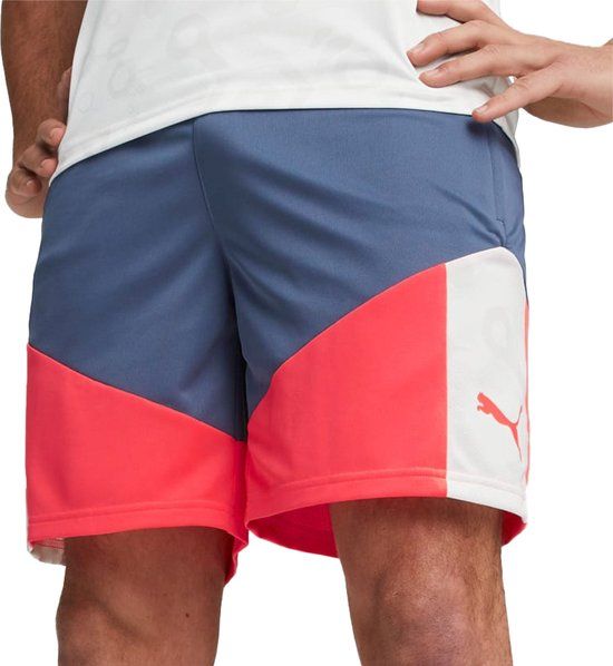 PUMA individualCUP Shorts Heren - Wit/Blauw - Maat S