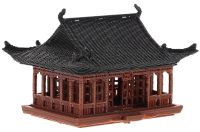 Solidchoice - Miniatuur Zen-tuinornament Paviljoenbeeld - 6x4,5 cm